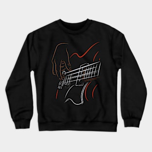 Guitar Playing Bass Player Crewneck Sweatshirt